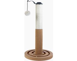 Krabpaal 55cm Interactief Sisal Krabpaal met Hoge Ballen - Beige