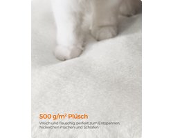 Krabpaal 86 cm met Hol & Zuil - Medahomestore Luxe Kattenmeubel met 3 Rustplaatsen, Sisalpaal & Wasbare Imitatiebont Kussens – Vintage Bruin/Wit – 66x40x86 cm – Voor Max. 4 Katten