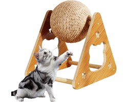Krabpaal: Krabpaal Bal - Kattenvermaak Sisal - Nagelverzorging Katten - Veerkrachtig Ontwerp - 28x25x15 cm - Niet gespecificeerd