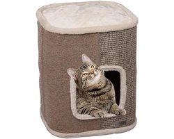 Krabpaal Barrel Beige 40x40x49 cm - Kattenmand & Krabmeubel