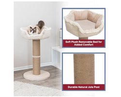 Krabpaal Boho Beige 50x50x97 cm voor Katten