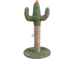 Krabpaal Cactus - Katten krabmeubel - Katten vertier - Natuurlijk sisaltouw - 60x30x30cm - Groen
