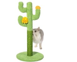 Krabpaal Cactus - Kattenkrabpaal Klimmeubel - Katten Vermaken - Innovatief Cactus Design - 60x30x30 cm - Groen