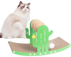 Krabpaal: Krabpaal Cactus - Kattenkrabpaal Speelgoed - Katten Actief Houden - Uniek Cactus Design - 31x21x27 cm - Shaker