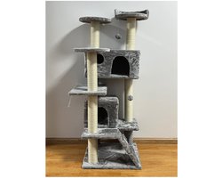 Krabpaal cyprus 50 x 50 x 130 cm grijs - paradijs voor uw katten - Grizo