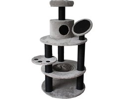 Krabpaal Denver - 79 x 79 x 145 cm - Grijs - Ideaal voor grote en zware katten