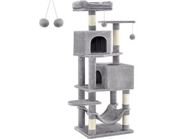 Krabpaal - Extra groot - Twee grotten en hangmat - lichtgrijs