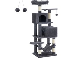 Krabpaal – Extra groot – Twee grotten en hangmat – Rookgrijs