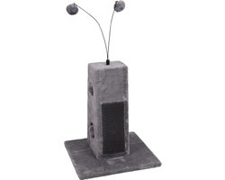 Krabpaal Groot - Kattenboom - Katten Welzijn - Stabiele Sisalstammen - 35x35x68cm - Grijs