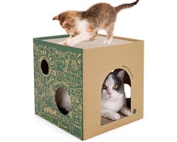 Krabpaal Huis met 2 Verdiepingen en Krabmogelijkheden voor Binnenkatten