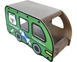 Krabpaal Huisje met Tunnel voor Katten, Dubbellaags Karton