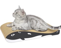 Krabplank: Krabpaal Karton - Krabbelplank Kat - Krabben en Rusten - Omkeerbaar Ontwerp - 44 x 23 x 8 cm - Bruin