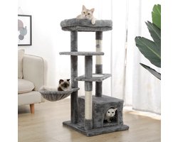 Krabpaal kat - Kattenbak - Krabton -Krabplank - Multi Kattenboom - Krabpaal voor Grote Katten - Stabiel Kattenklimframe - Kattenkrabbord Speelgoed