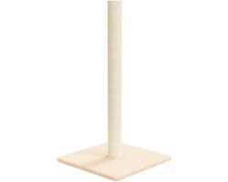 Krabpaal Kat - Krabmeubel Kattenspeelgoed - Katten Vervelen - Natuurlijke Sisalstang - 35x35x70 cm - Crème