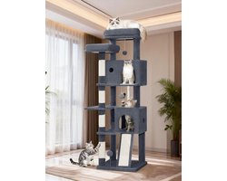 Krabpaal - Kattenboom - Kattenplezier - Stabiel ontwerp - 45x45x152 cm - Donkergrijs