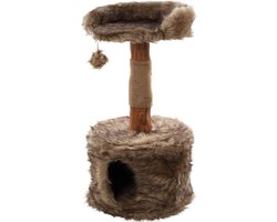 Krabpaal - Kattenboom Krabmeubel - Katten Vermaken - Met Jute Touw - 45 x 45 x 81 cm - Betula