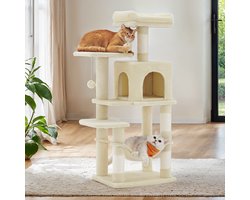 Krabpaal – Kattenboom – Meerdere Verdiepingen – Grot – Hangmat – 4 Krabpalen – Stabiel