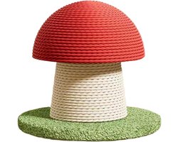 Krabpaal: Krabpaal - Kattenkrabpaal - Klauwen Onderhoud - Verbeterde Stabiliteit - 30 x 18 x 20 cm - Rood