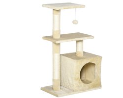 Krabpaal - Kattenkrabpaal - Krabpaal voor katten - Kattenspeeltjes - Katten 50 x 30 x 81,5 cm