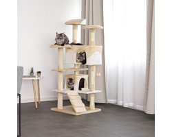 krabpaal, kattenmeubel met sisaltouw, pluche, ligbed, speelhuisje met holletjes, speelgoed voor katten 50L x 130W x 50H centimetres