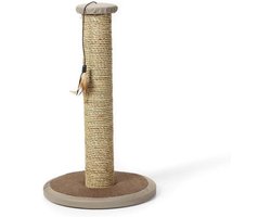 Krabpaal: Krabpaal - Kattenmeubel - Spelen en rusten - Compact design - 30x30x49 cm - Beige