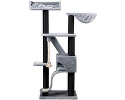 Krabpaal Kilimandjaro de Luxe Blackline Licht Grijs krabpalen voor grote katten