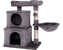 Krabpaal, klimboom, kattenkrabpaal, kattenboom, hoogte 70 cm, donkergrijs