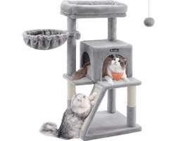 krabpaal, krabpaal met groot platform, lichtgrijs