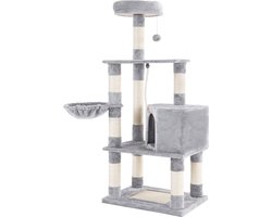 Krabpaal - Krabpaal voor katten - kattenmand - 75 x 45 x 148 cm - Grijs