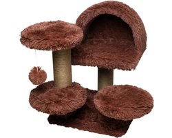 Krabpaal Lola - Kleur: bruin - 63 x 63 x 55 cm