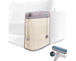 Krabpaal met haarverwijderaar- bank hoekbescherming - kattenkrabber met speelgoedballen en tassen - natuurlijke sisalslijper - kittens (rechts)