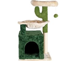 Krabpaal met Hol, Hangmat en Sisal voor Klimplezier | 75 cm Hoog