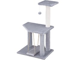 Krabpaal met Hondenhok - Kattenboom Sisal - Katten Spelen - Robuust MDF Frame - 40 x 30 x 71 cm