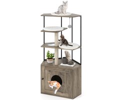 Krabpaal Met Kattenbakverstopping Moderne Kattenkast Geïntegreerd Verborgen Kattenmeubilair