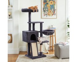 Krabpaal – Met wasbaar, afneembaar zitvlak – 135 cm – Donkergrijs