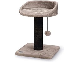 Krabpaal Mitzi 35x35x50 cm grijs met sisal krabpaal. Krabton