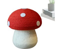 Krabpaal Paddenstoel - Krabmat Kat - Binnen Buiten - Draagbaar Ontwerp - 29x29x35 cm