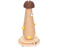 Krabpaal Paddenstoel - Krabmeubel Kat - Kattenvermaak Binnen - Handgemaakt Sisal Touw - 45 x 27.5 x 21.5 cm