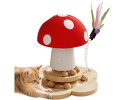 Krabpaal Paddenstoel - Krabmeubel Kat - Meubelbescherming - Multihoek-spelontwerp - 25 x 25 x 19 cm - Niet gespecificeerd