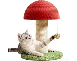 Krabpaal Paddestoel - Katten Toren - Spelen Krabben - Uniek Design - 30x18x20cm - Naturel