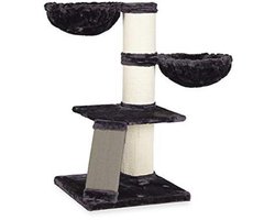 Krabpaal Regina - Grijze Katten Krabpaal voor Speelplezier en Comfort | 60 x 60 x 108 cm