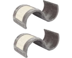 Krabpaal set van 2 Grijs Sisal Golf Vormig