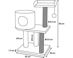 Krabpaal Sonal Grijs