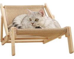 Krabpaal Stoel Luxe voor Katten - Stevig Sisal Ligbed met Verwijderbare Krabmat