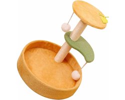 Krabpaal Toren - Kattenklimmeubel - Spelen en Krabben - Sisal Bedekt - 41x41x11 cm - Oranje