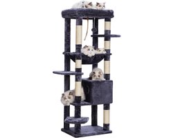 Krabpaal voor grote katten met zitplatforms en hol - 50x50x153 cm