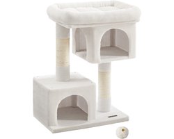 Krabpaal voor grote katten tot 7 kg crèmewit