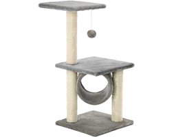 Krabpaal voor katten 65 cm Grijs met Sisal Krabstam en Speeltje