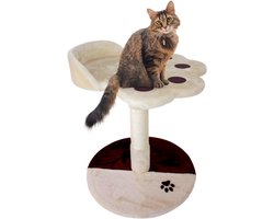 Krabpaal voor Katten Beige - Compact en Stevig - Ideaal voor Kleine Ruimtes