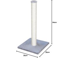 Krabpaal voor katten - Grijs - 35 x 35 x 64 cm